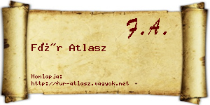Für Atlasz névjegykártya